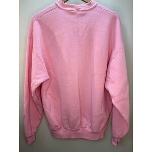 Jerzees Pink‎ Sweatshirt Crewneck Long Sleeve Oversized XL Vintage
